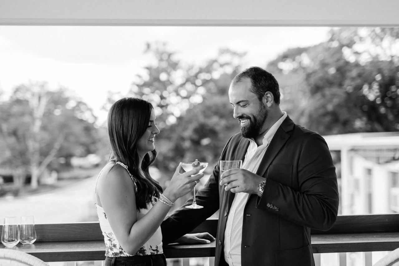 Michelle and Taylor during their engagement shoot.